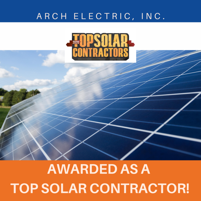 Arch Electric Awarded As A Top Solar Contractor In Wisconsin
