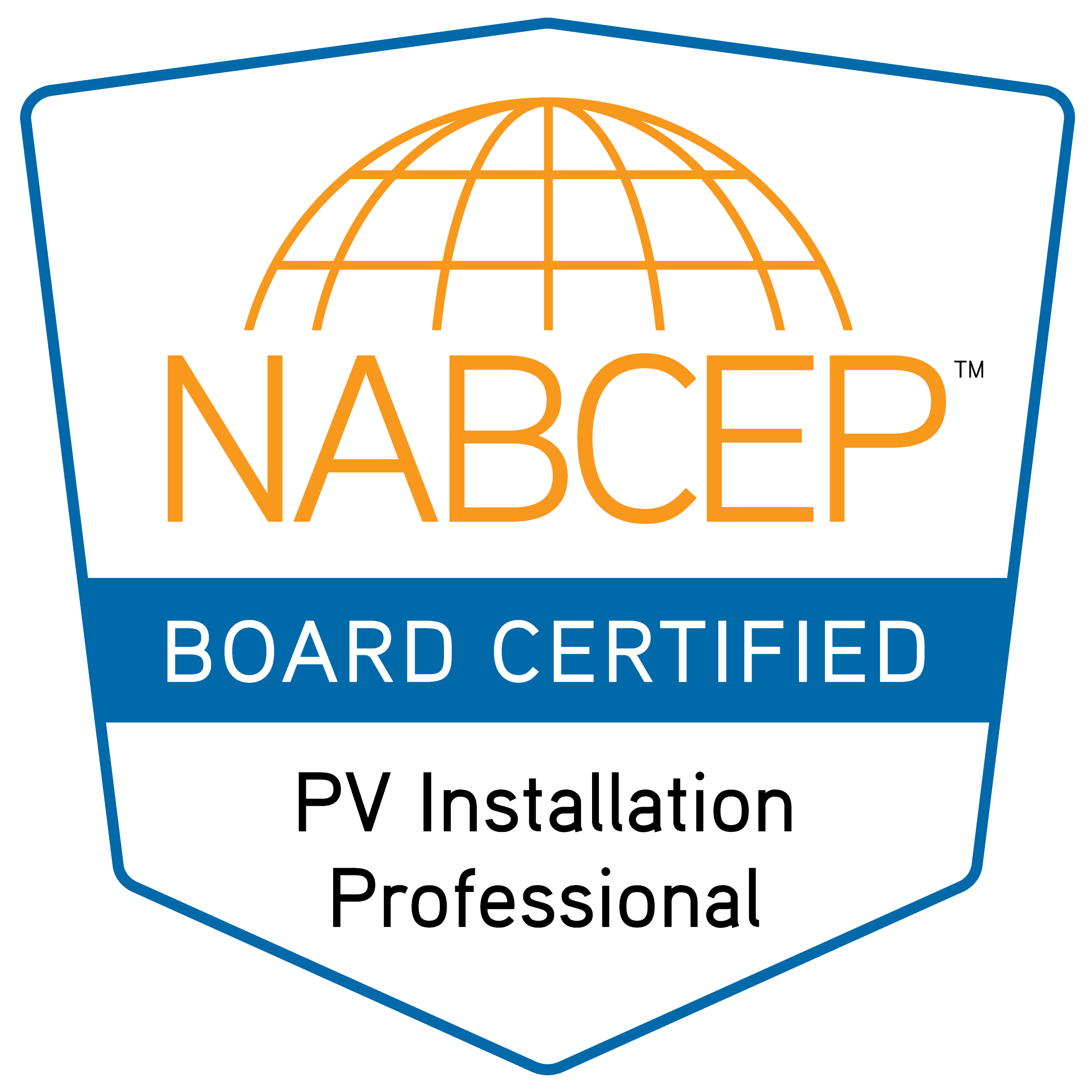 NABCEP Board Certified PV Installation Professional logo.